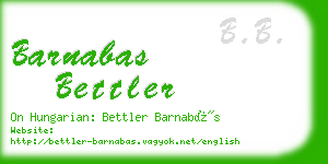 barnabas bettler business card